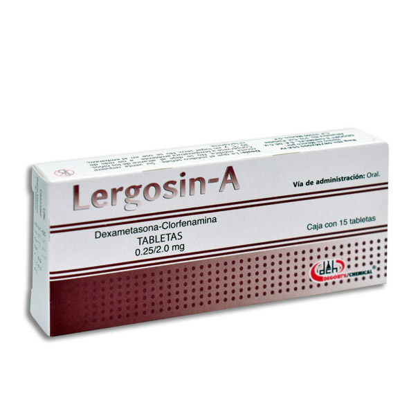 LERGOSIN-A 0.25/2MG TABLETAS CON 15 (GI)