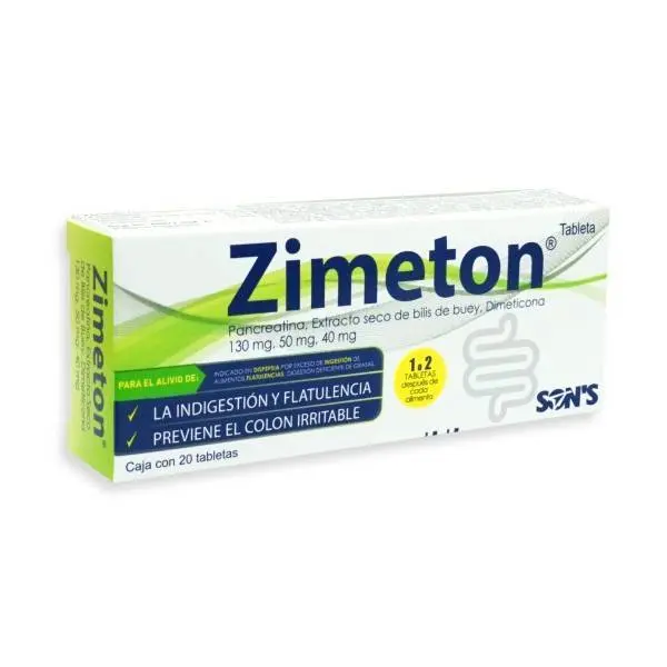 ZIMETON 130/50/40MG TABLETAS CON 20 (GI)