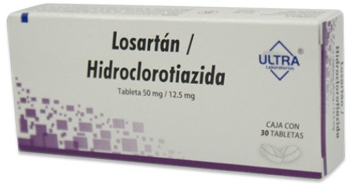 LOSARTAN/HIDROCLO ULTRA 50/12.5MG TABLETAS CON 30 (GI)