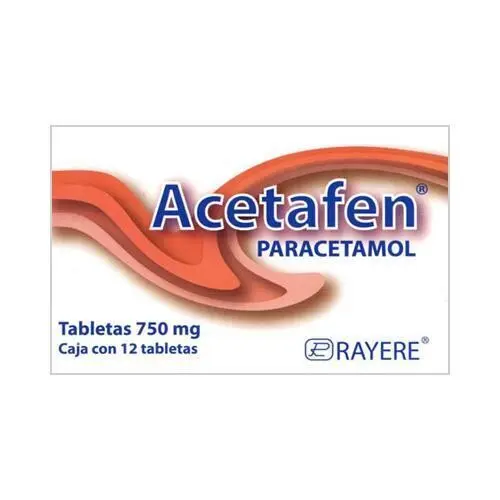 ACETAFEN 750MG TABLETAS CON 12 (GI)