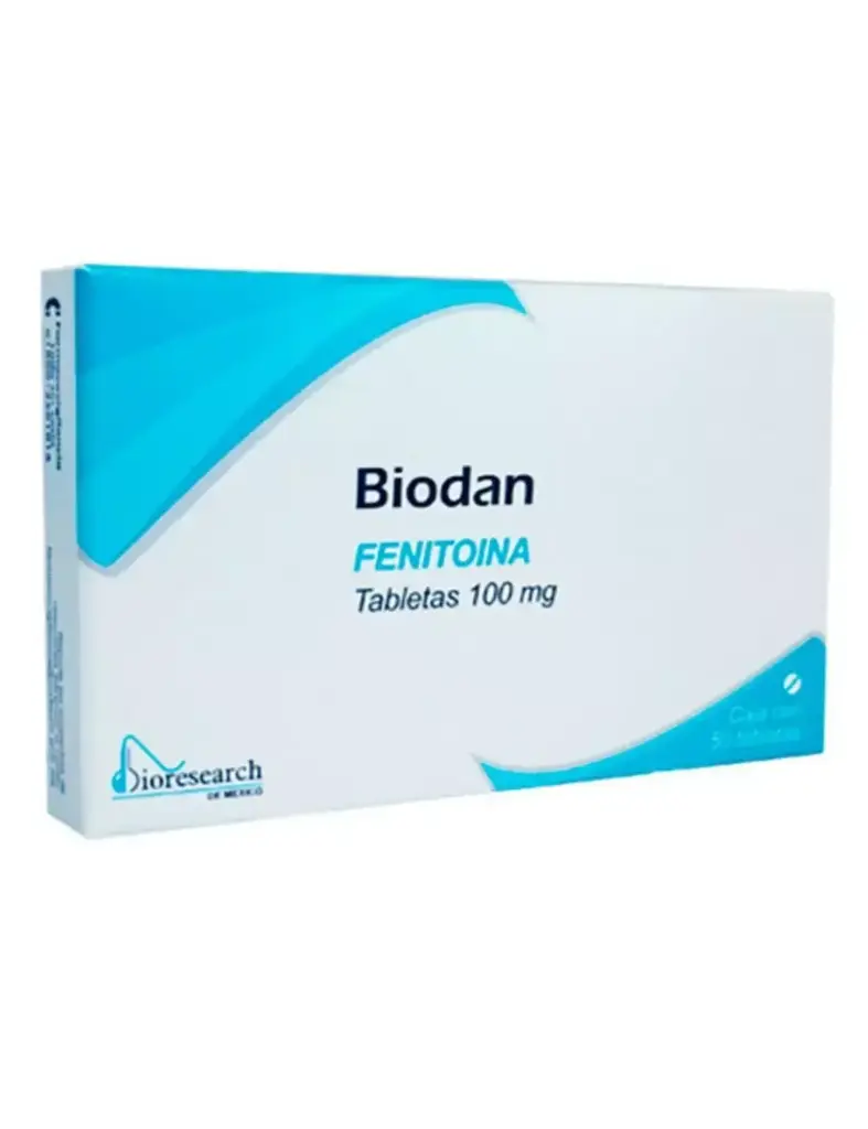 FENITOINA SODICA BIORESEARCH 100MG TABLETAS CON 50 (GI)