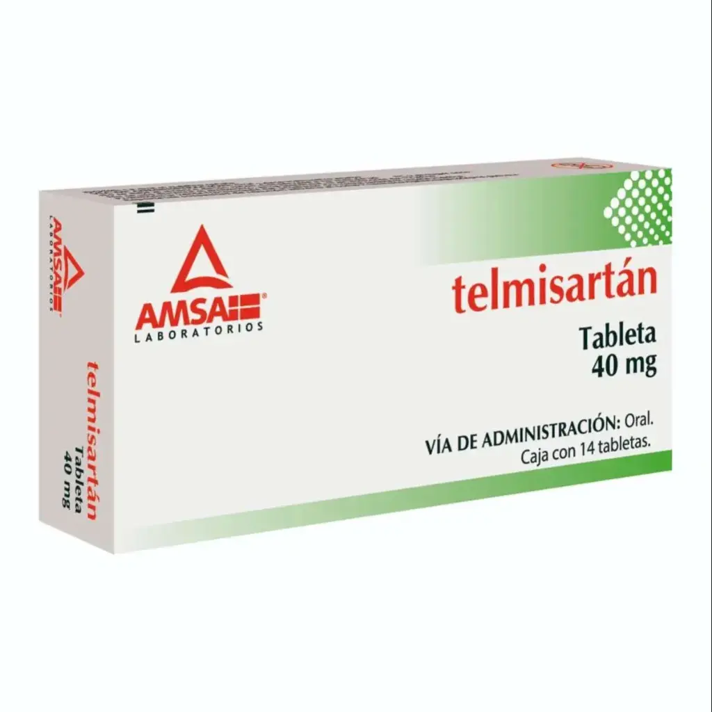 TELMISARTAN AMSA 40MG TABLETAS CON 14 (GI)