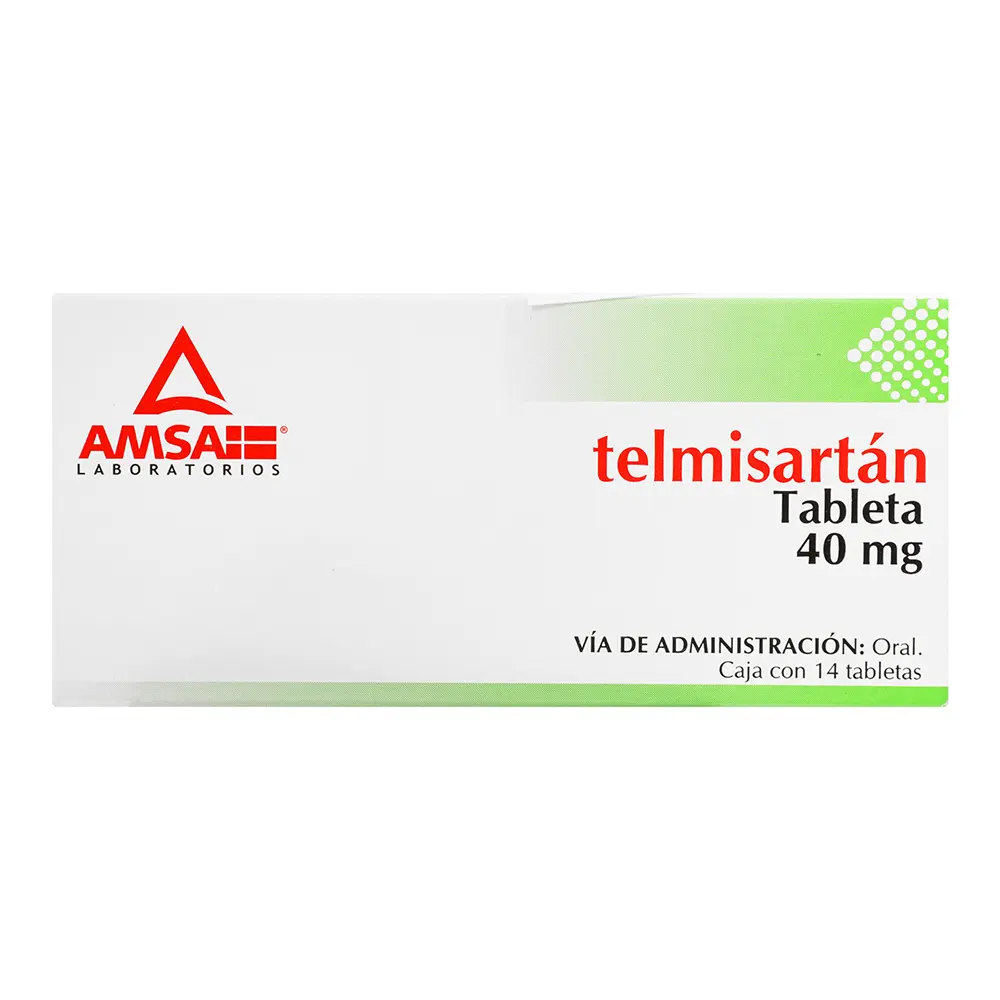 TELMISARTAN AMSA 40MG TABLETAS CON 14 (GI)