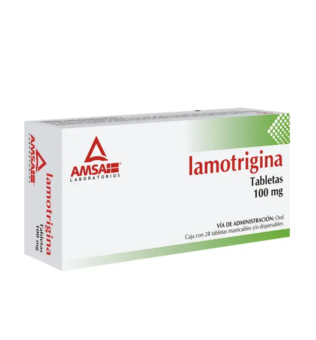 LAMOTRIGINA AMSA 100MG TABLETAS CON 28 (GI)