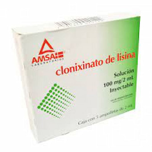 CLONIXINATO DE LISINA AMSA 100MG/2ML INYECTABLE CON 5 (GI)