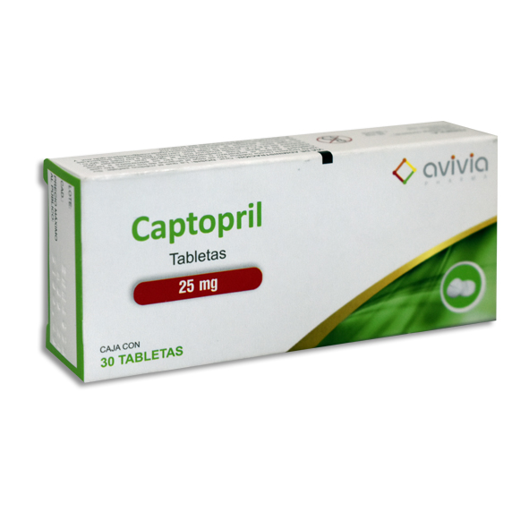 CAPTOPRIL AVIVIA 25MG TABLETAS CON 30 (GI)