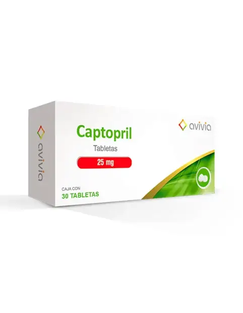 CAPTOPRIL AVIVIA 25MG TABLETAS CON 30 (GI)