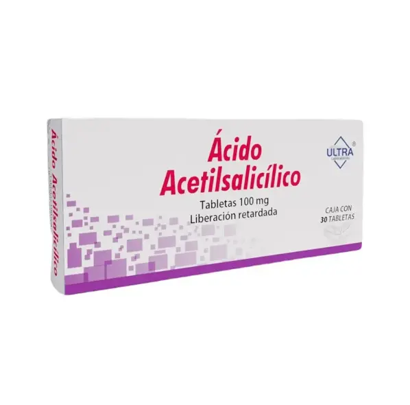 ACIDO ACETILSALICILICO ULTRA 100MG TABLETAS CON 30 (GI)