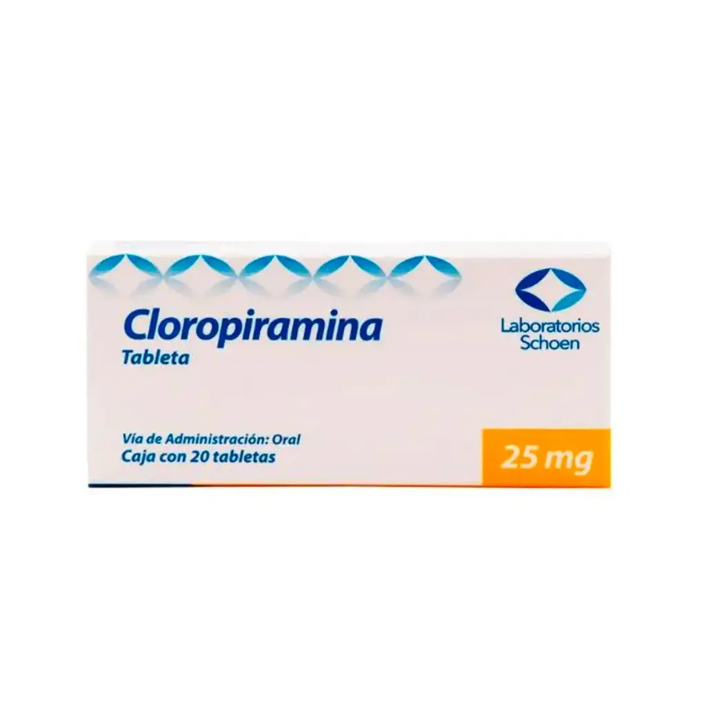 CLOROPIRAMINA SCHOEN 25MG TABLETAS CON 20 (GI)