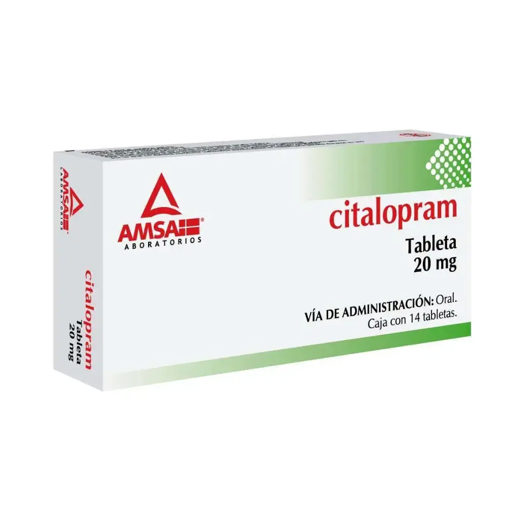 CITALOPRAM AMSA 20MG TABLETAS CON 14 (GI)