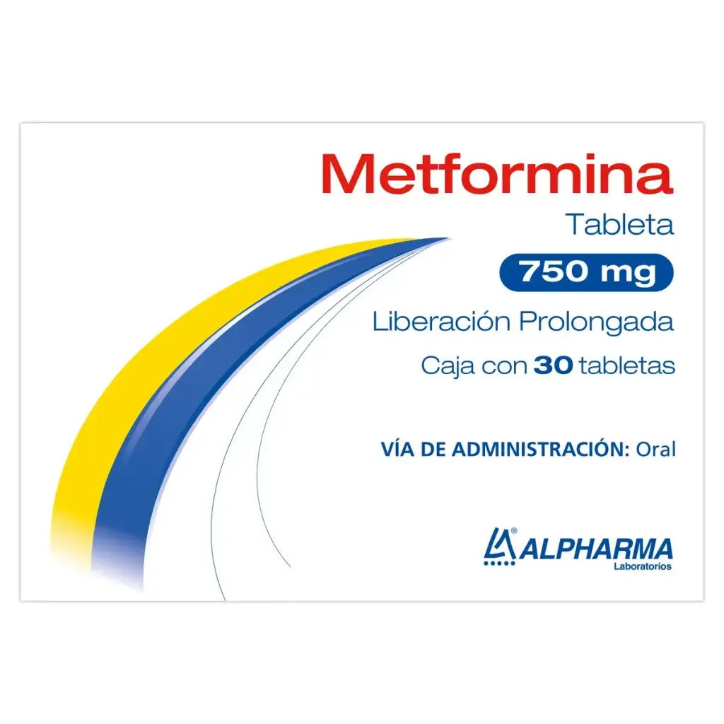 METFORMINA ALPHARMA 750MG TABLETAS LP CON 30 (GI)