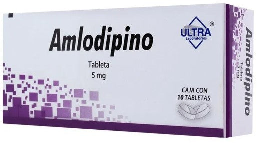 AMLODIPINO ULTRA 5MG TABLETAS CON 10 (GI)