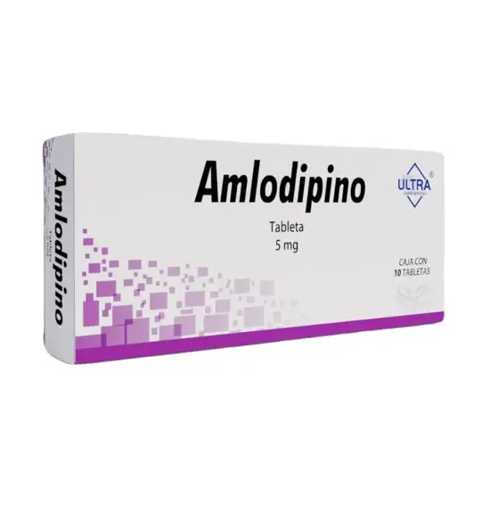 AMLODIPINO ULTRA 5MG TABLETAS CON 10 (GI)