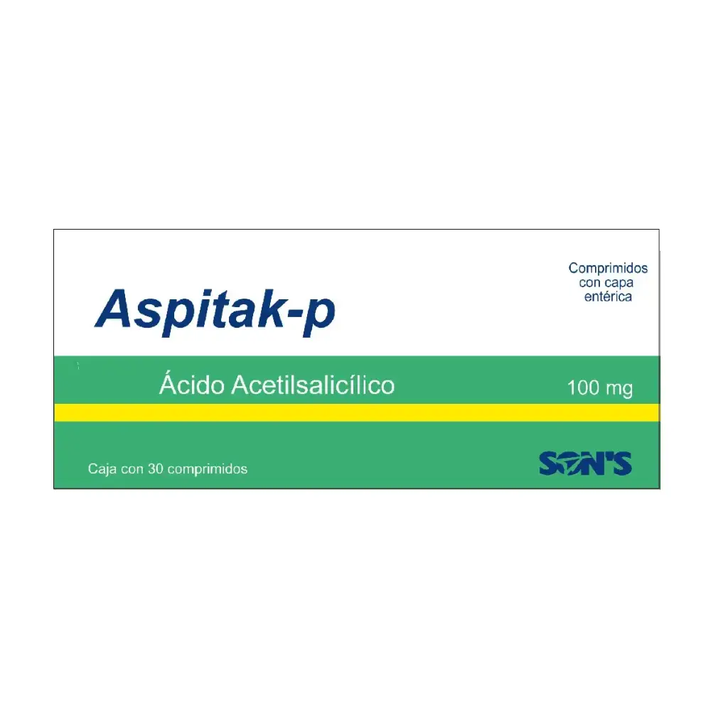ASPITAK-P 100MG TABLETAS CON 30 (GI)