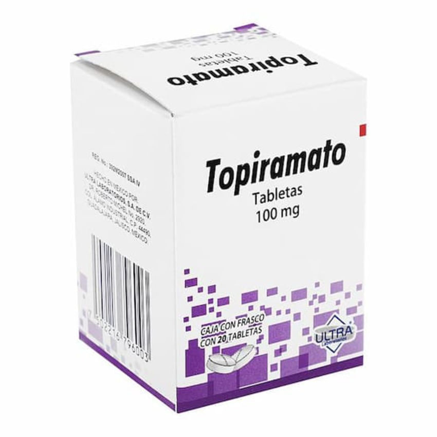 TOPIRAMATO ULTRA 100MG TABLETAS CON 20 (GI)