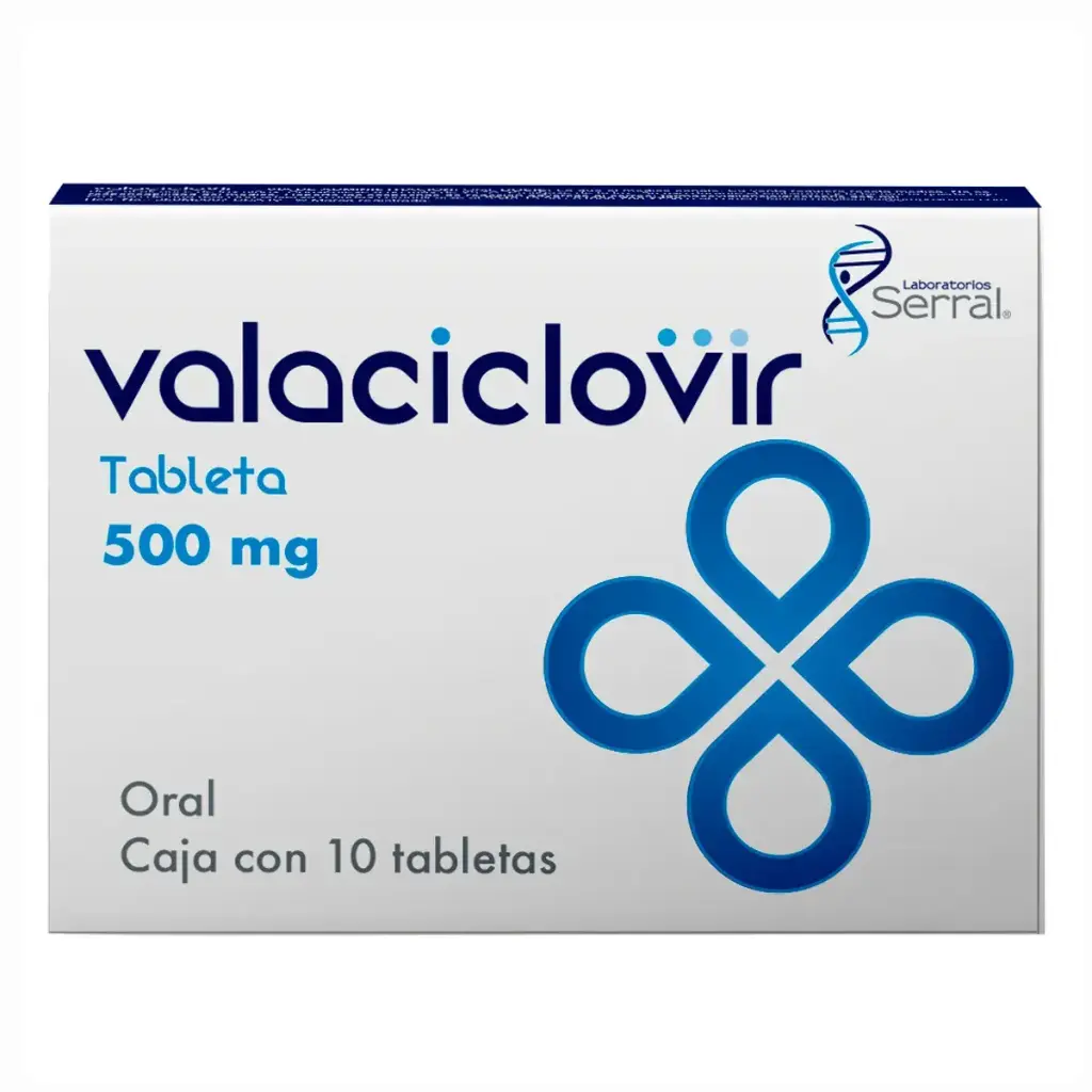 VALACICLOVIR SERRAL 500MG TABLETAS CON 10 (GI)