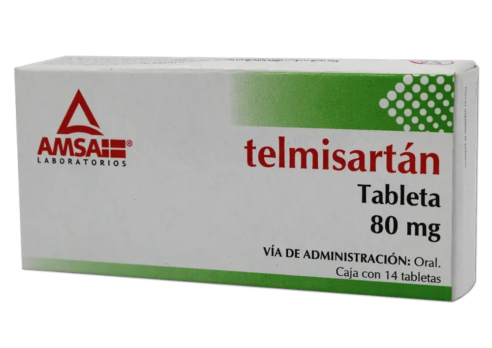 TELMISARTAN AMSA 80MG TABLETAS CON 14 (GI)