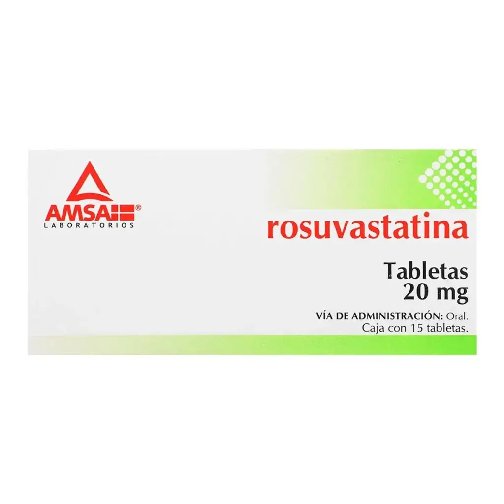ROSUVASTATINA AMSA 20MG TABLETAS CON 15 (GI)