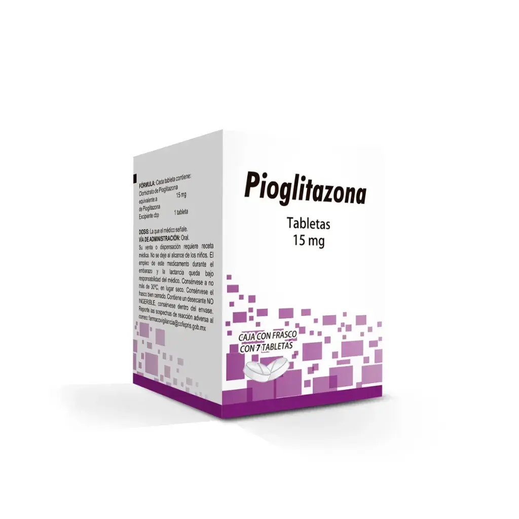 PIOGLITAZONA 15 MG TABLETAS CON 7 (GI)