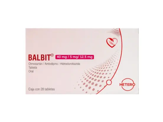 BALBIT 40 MG/5MG/12.5MG TABLETAS CON 28