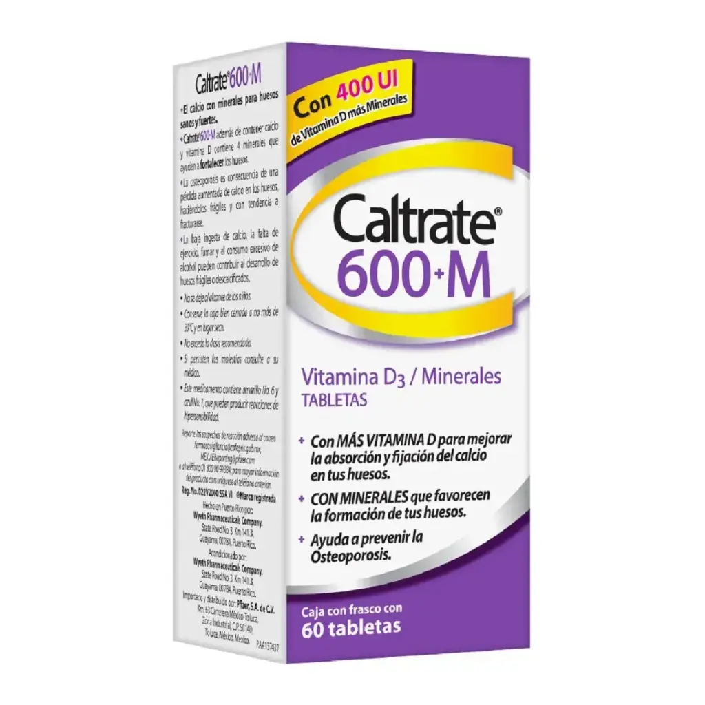 CALTRATE 600+M TABLETAS C/60