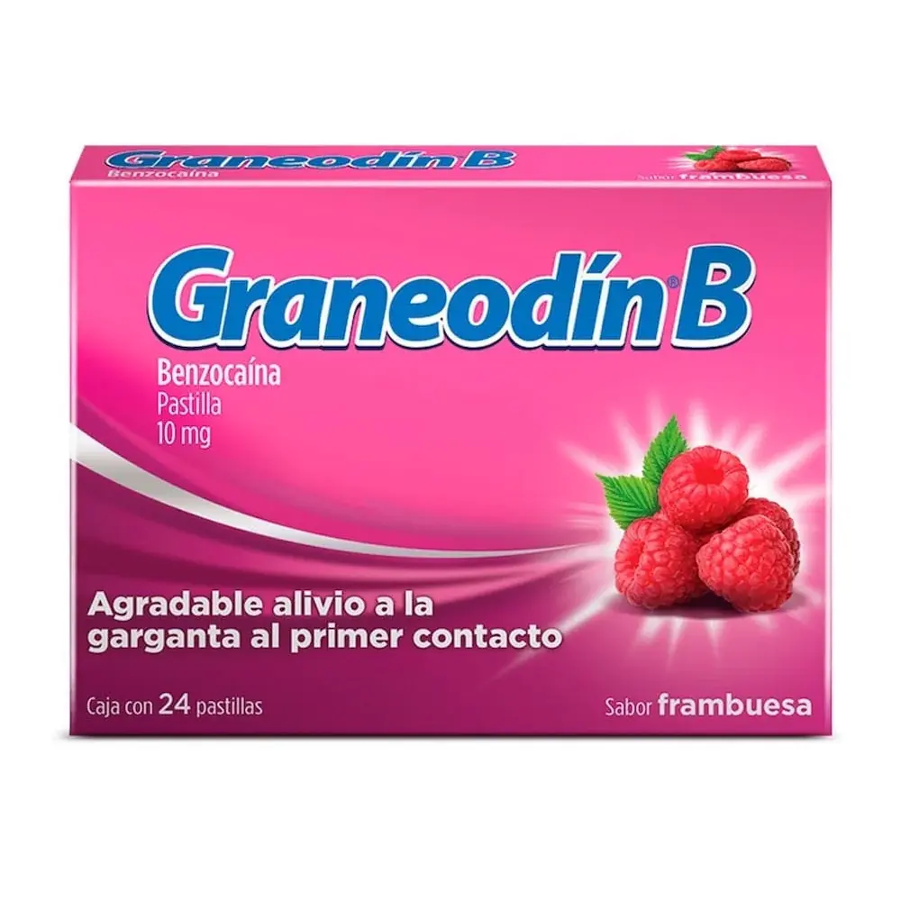 GRANEODIN B 10MG FRAMBUESA PAST C/24