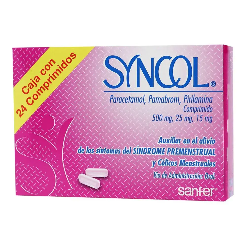 SYNCOL 500/25/15MG COMPRIMIDOS C/24