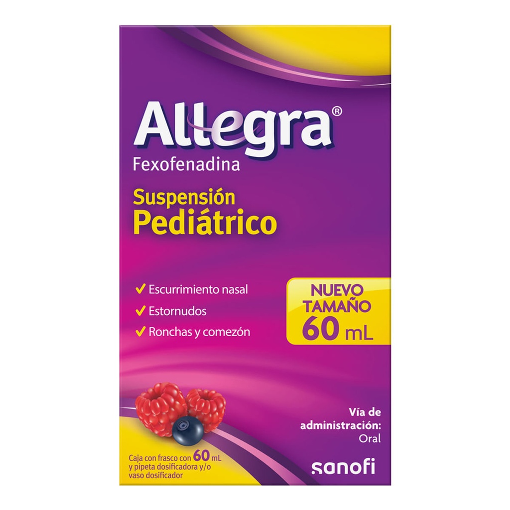 ALLEGRA 6MG SUSPENCION PEDIATRICO 60ML