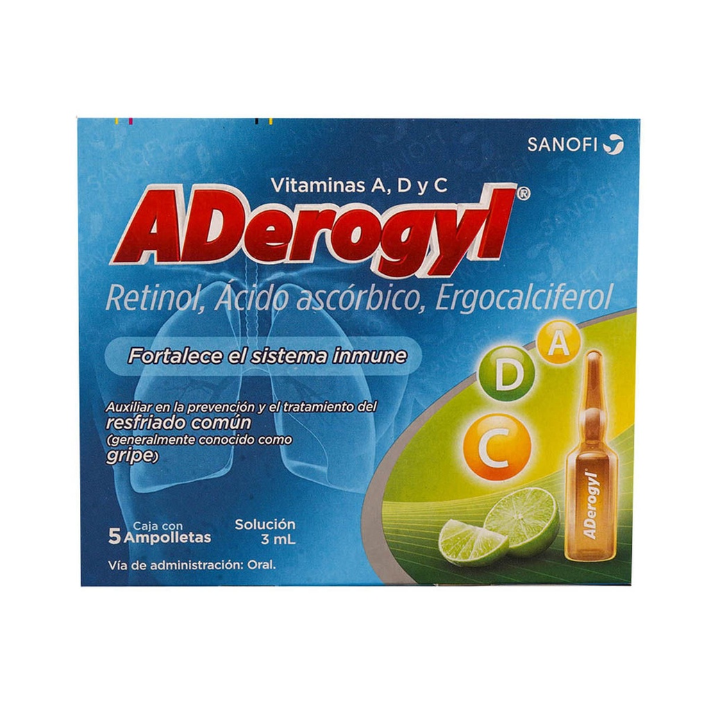 ADEROGYL SOLUCION INGERIBLE 3ML C/5