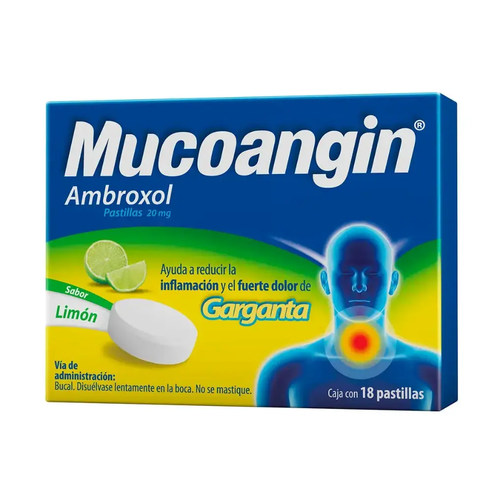 MUCOANGIN 20MG PASTILLAS C/18 (LIMON)