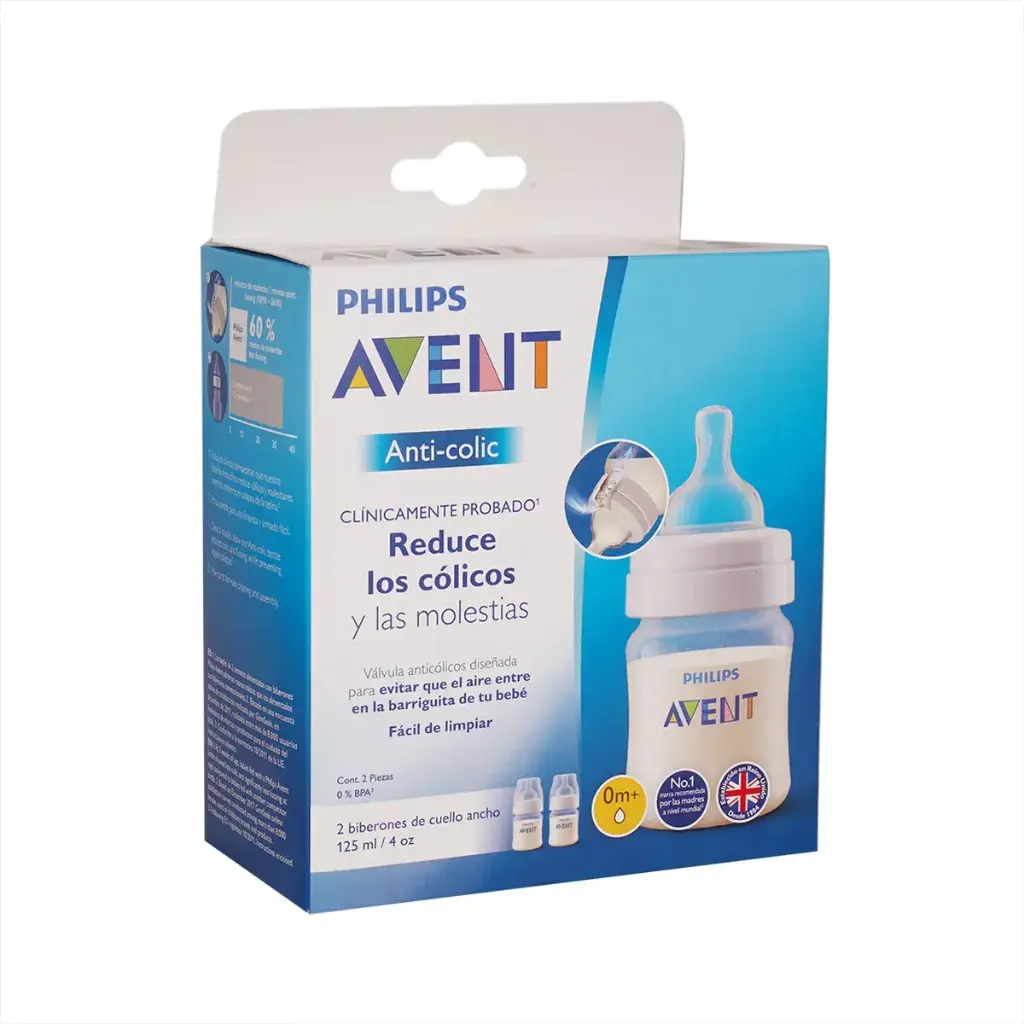 BIBERON AVENT 4OZ 125ML C/2 PZAS