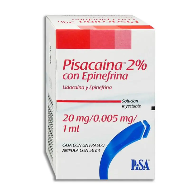 PISACAINA 2% C/EPINEFRINA FRASCO AMPULA 50ML