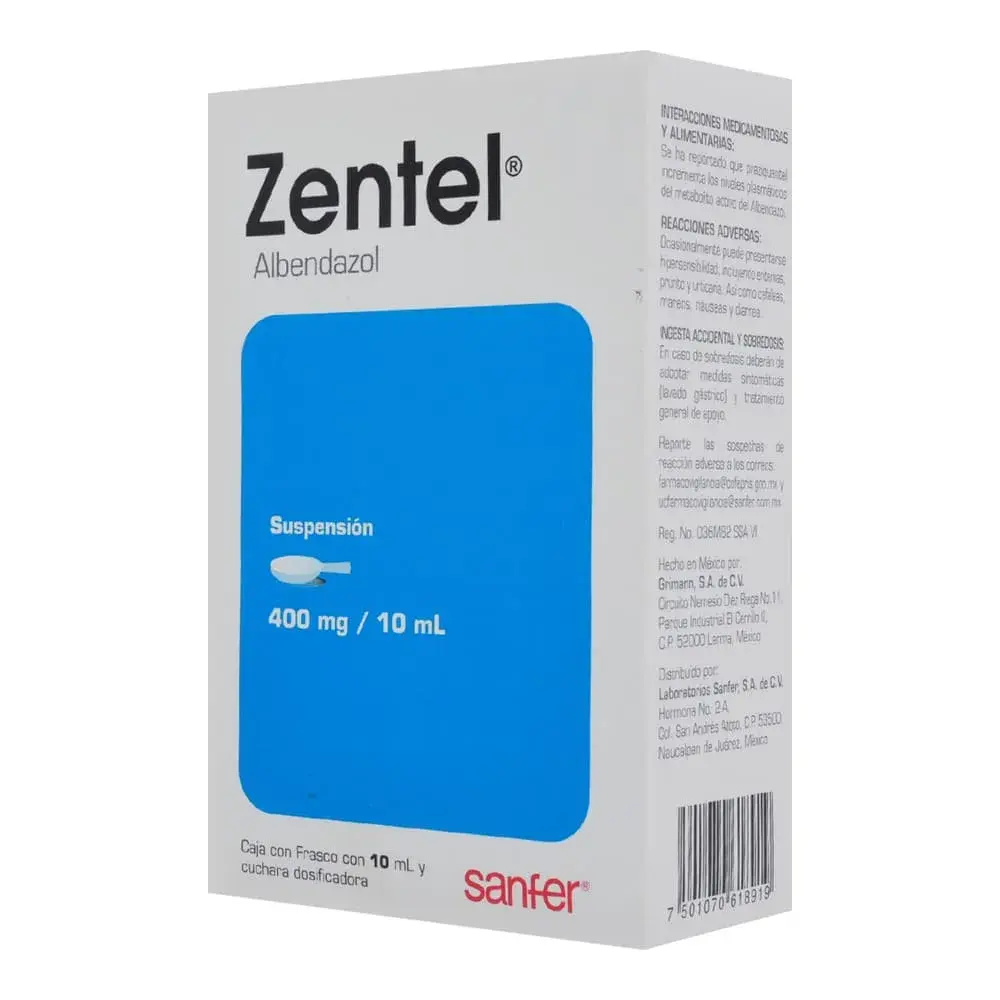 ZENTEL 400MG/10ML SUSPENSION 10ML