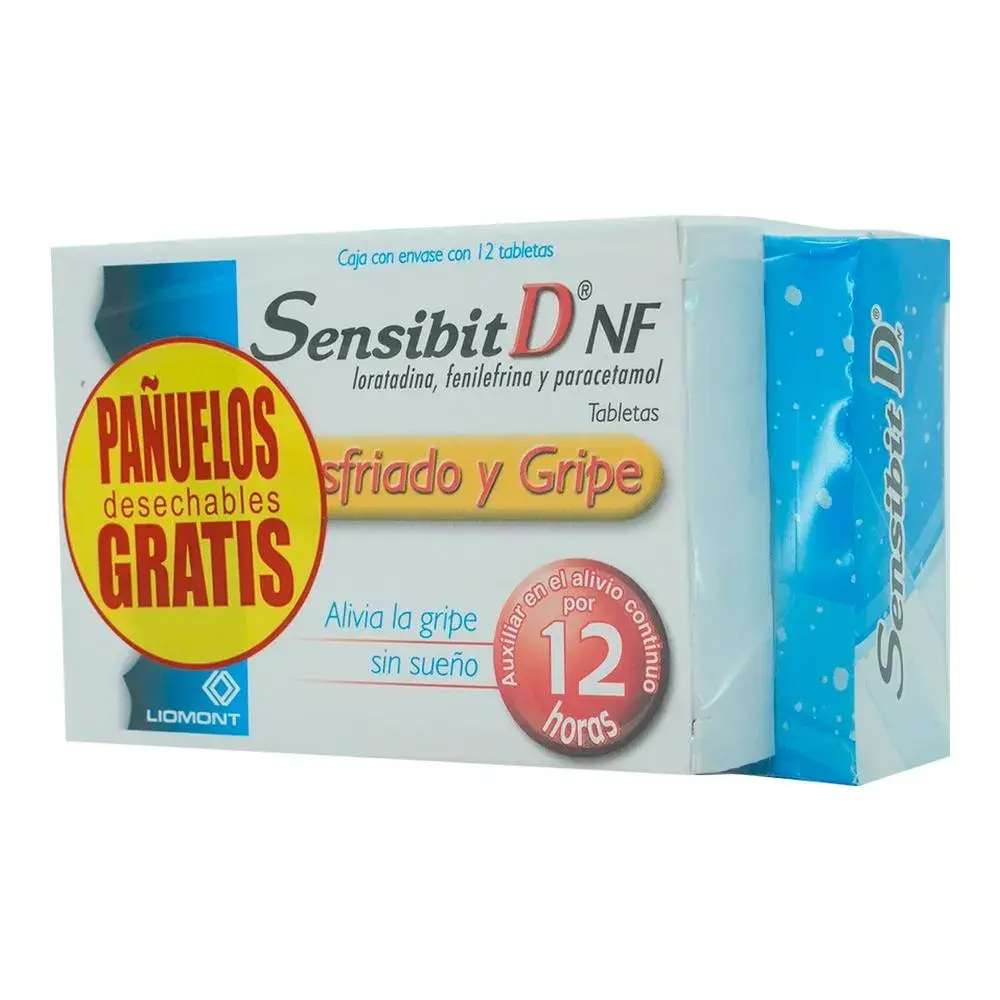 SENSIBIT-D NF 2.5/5/500MG TABLETAS C/12 + KLEENEX