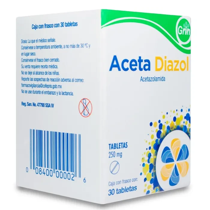 ACETA DIAZOL 250MG TABLETAS C/30