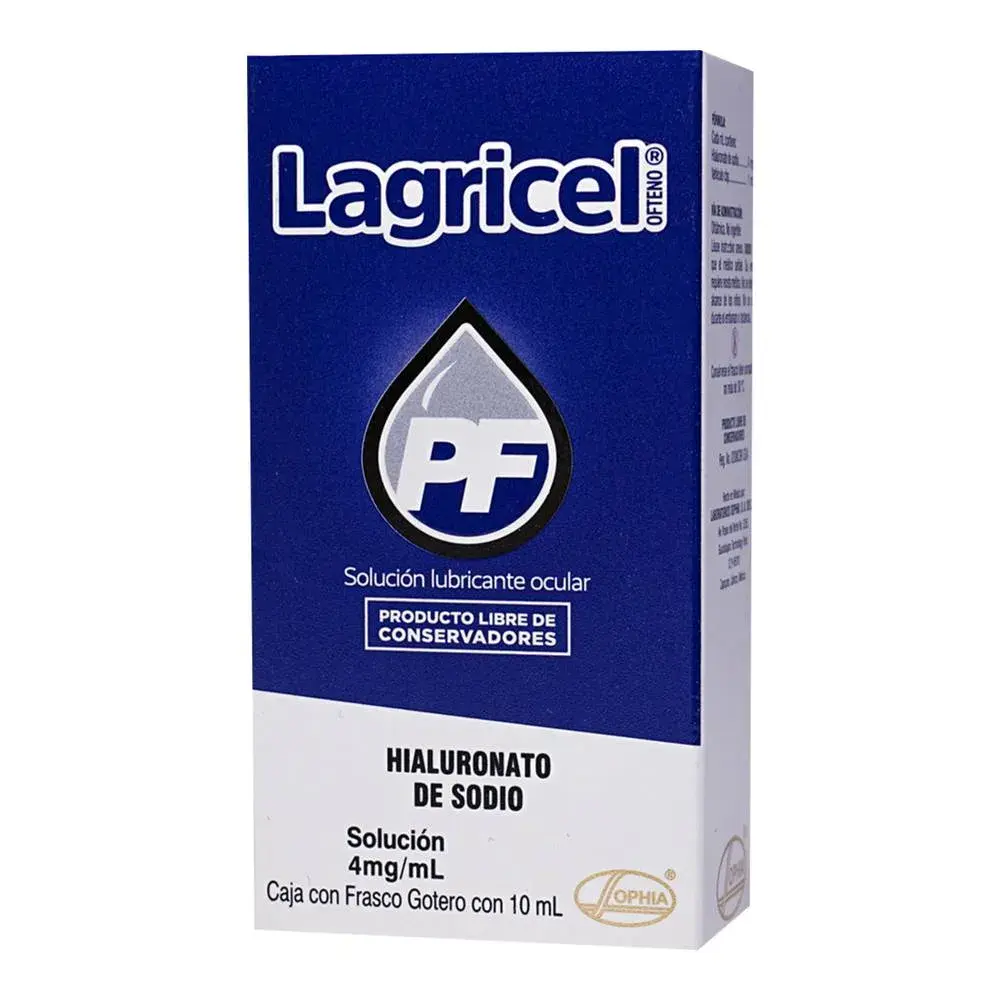 LAGRICEL PF OFTALMICAS 4MG/ML SOLUCION 10ML
