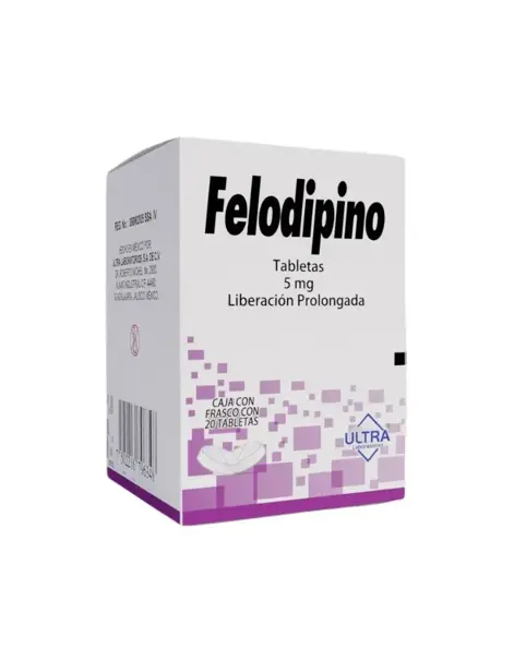 FELODIPINO ULTRA 5MG TABLETAS C/20 (GI)