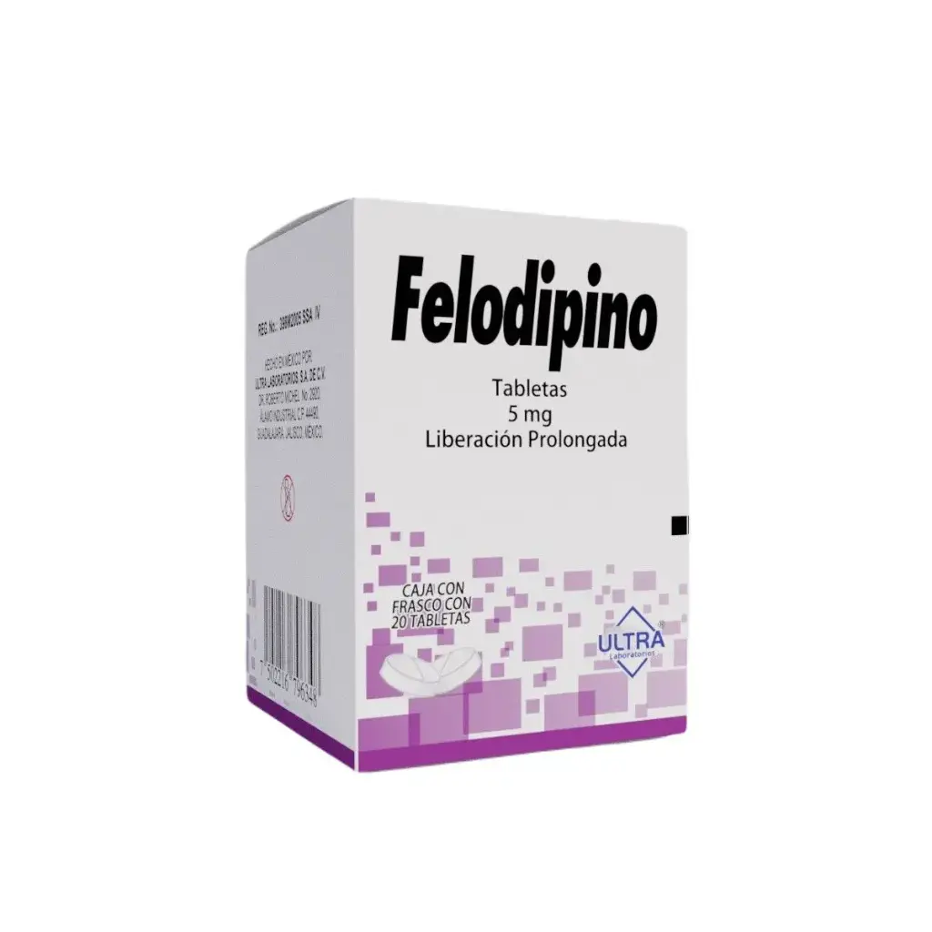 FELODIPINO ULTRA 5MG TABLETAS C/20 (GI)