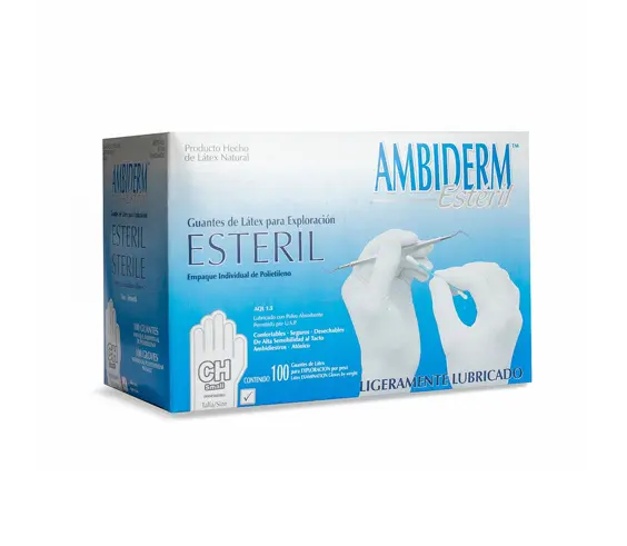 GUANTE AMBIDERM ESTERIL CHICO C/100 *