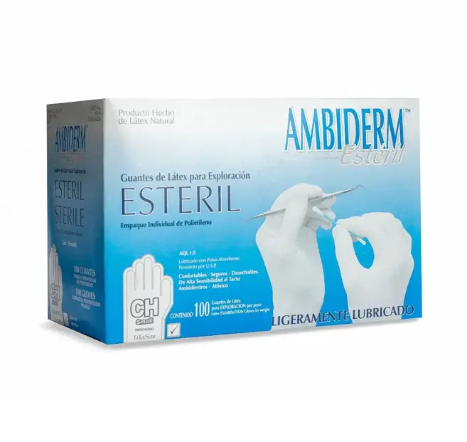 GUANTE AMBIDERM ESTERIL CHICO C/100 *