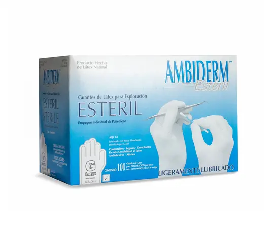 GUANTE AMBIDERM ESTERIL GRANDE C/100