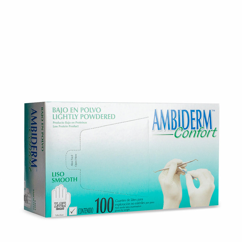 GUANTE AMBIDERM CONFORT X-CHICO CAJA C/100 *