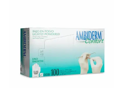 GUANTE AMBIDERM CONFORT X-CHICO CAJA C/100 *