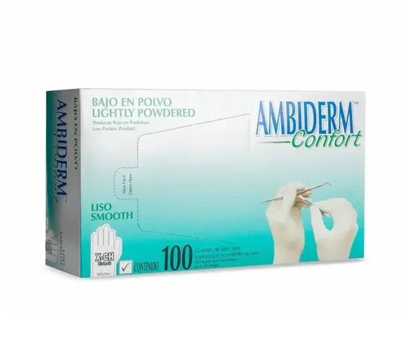GUANTE AMBIDERM CONFORT X-CHICO CAJA C/100 *