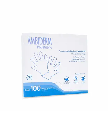 GUANTE AMBIDERM POLIETILENO CH C/100