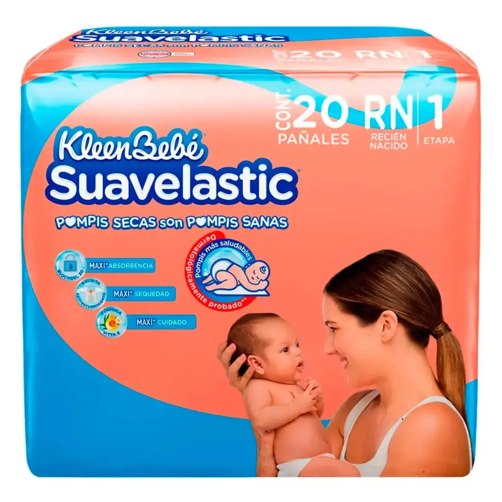 PAÑAL KBB SUAVELASTIC E1 RN C/20
