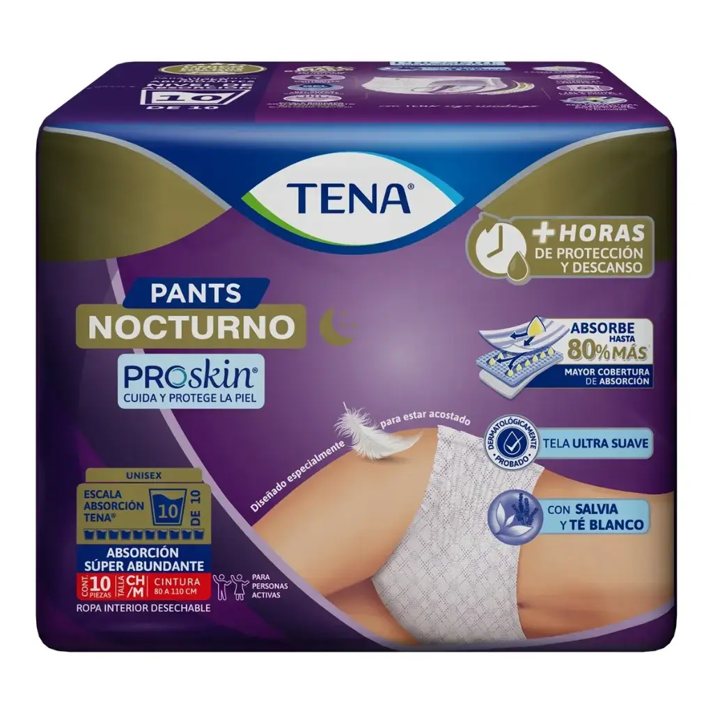 CALZON TENA PANTS NOCTURNO CH/MED C/10 *