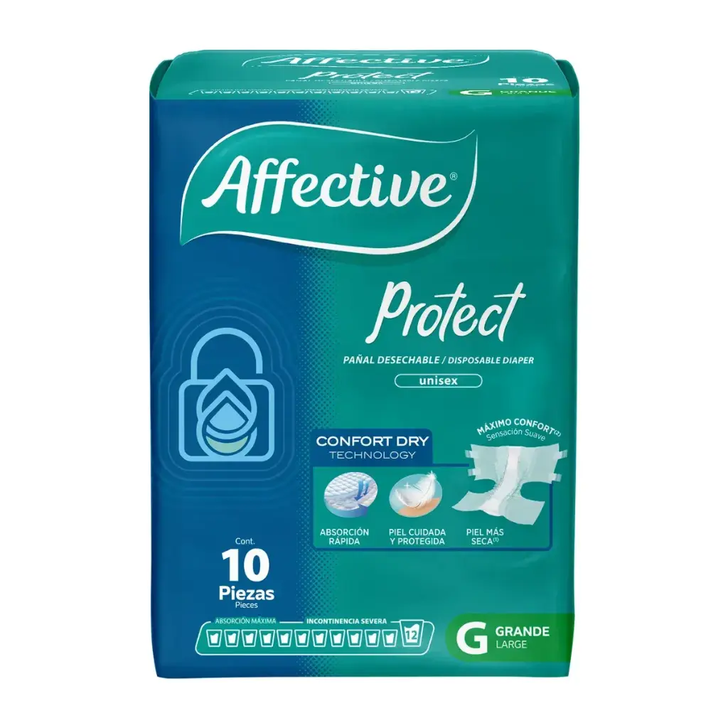 PAÑAL AFFECTIVE PROTEC GRANDE C/10