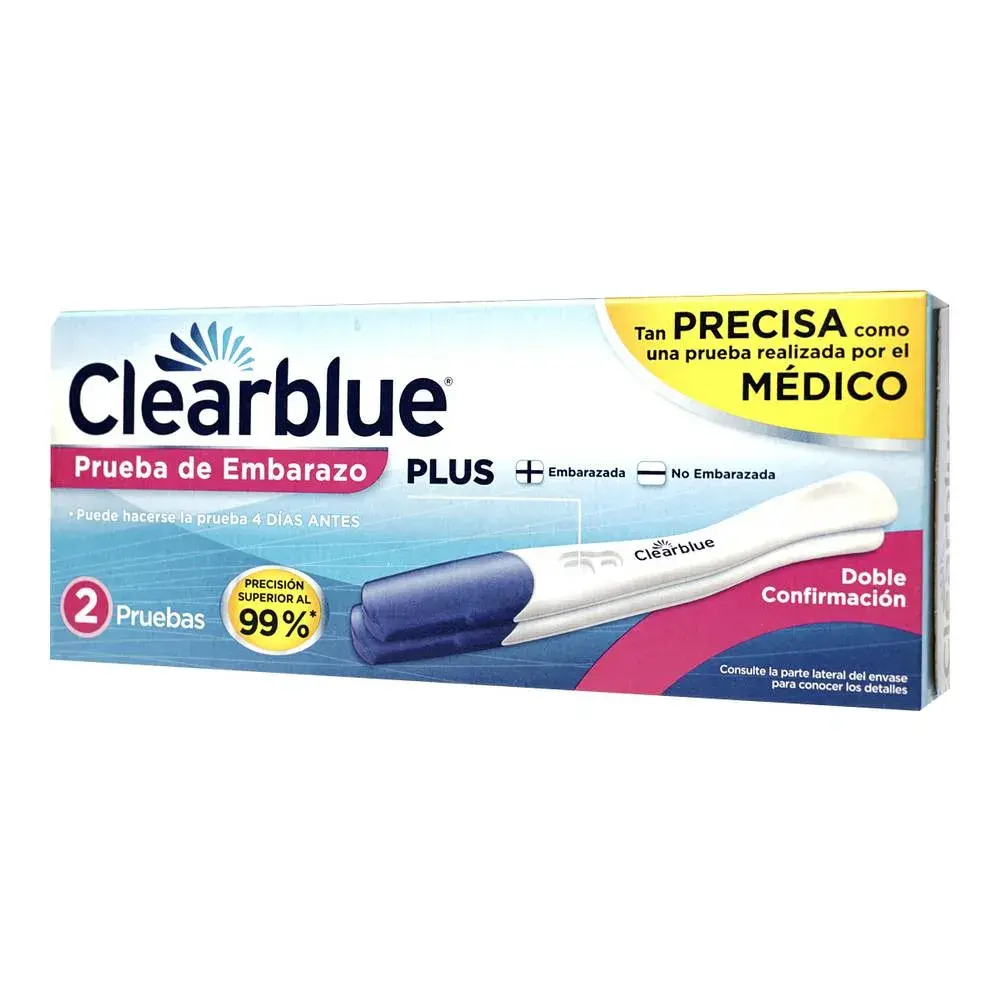 PRUEBA EMBARAZO CLEARBLUE PLUS C/2 *
