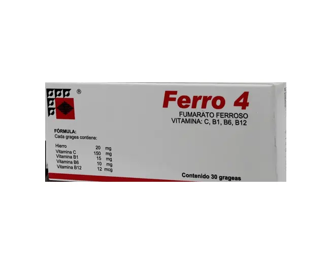 FERRO-4 GRAGEAS C/30 (GI)